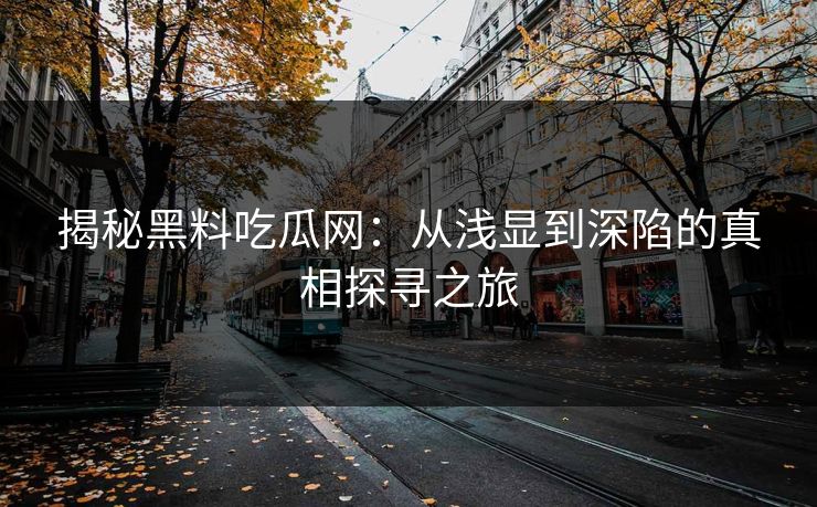 揭秘黑料吃瓜网：从浅显到深陷的真相探寻之旅